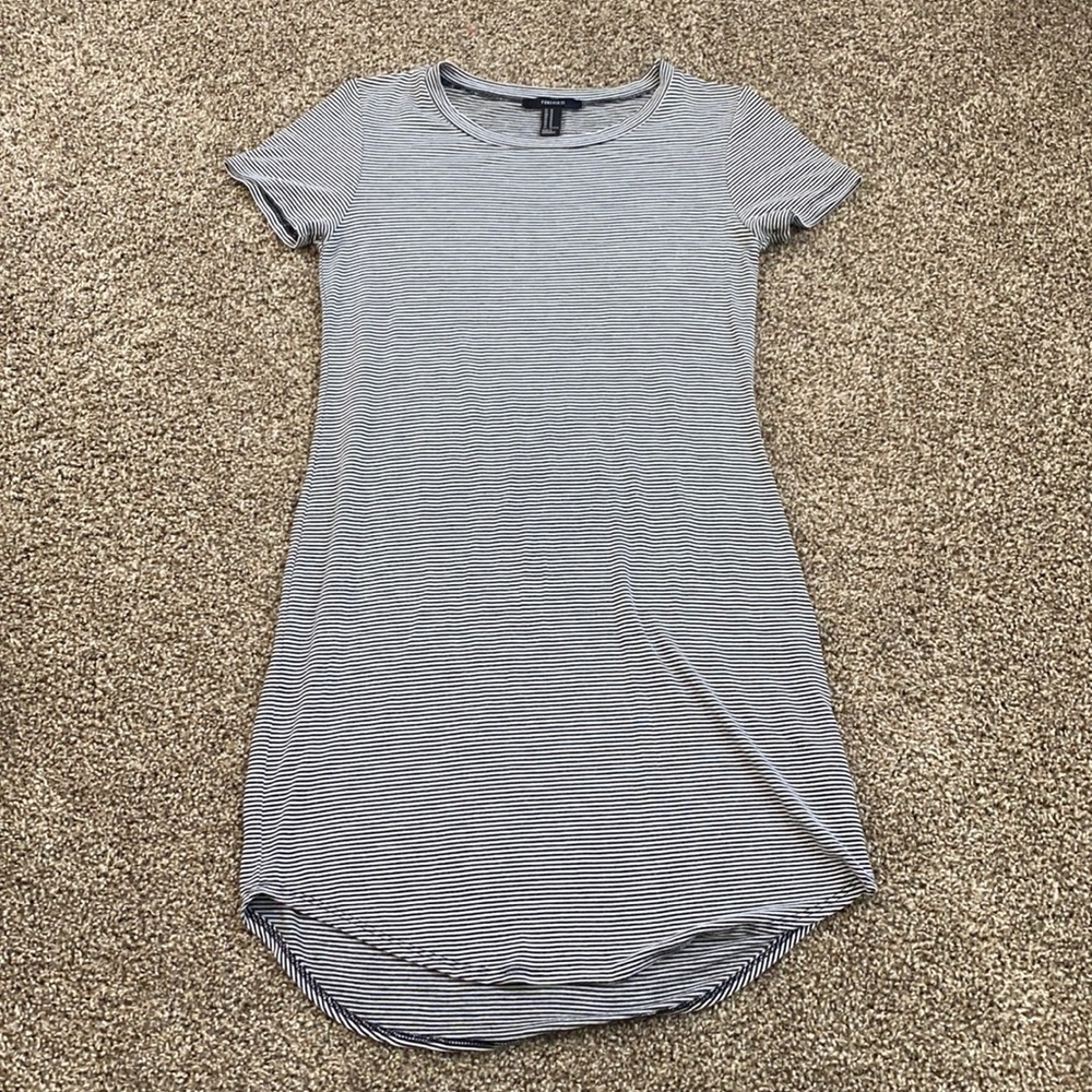 Black & White Striped Tee Dress